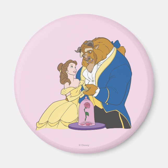 Belle and Beast Holding Hands Magnet (Front)