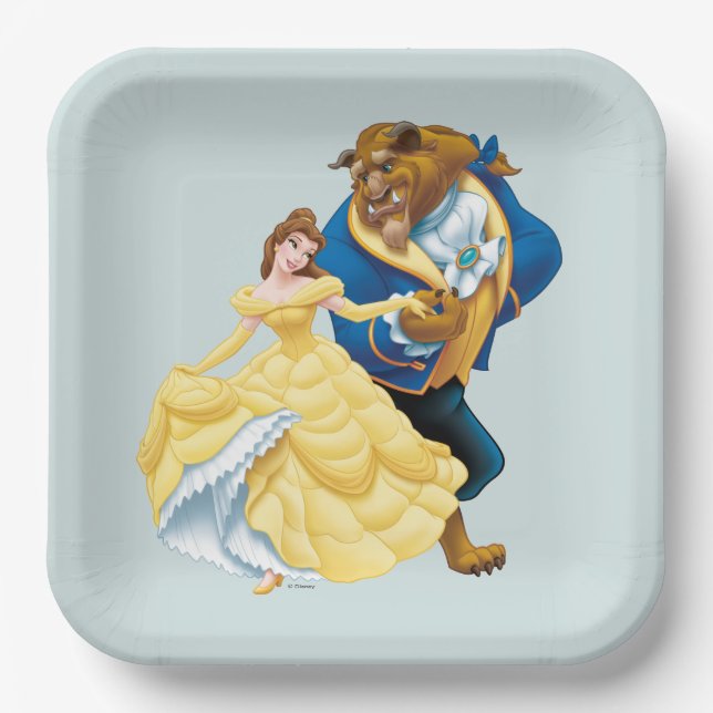Belle and Beast Paper Plate (Front)