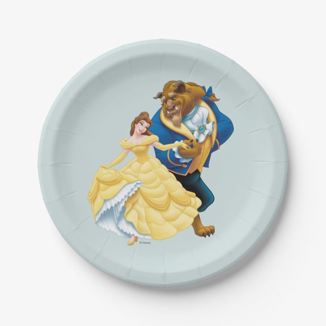 Belle and Beast Paper Plate (Front)