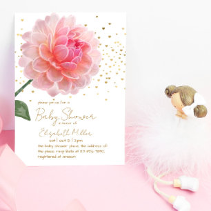 Belle Aquarelle Baby shower Fleur Invitation