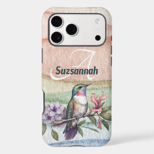 Belle aquarelle colorée Hummingbird Custom