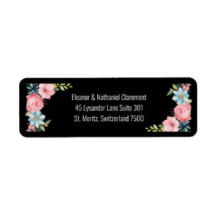 Belle aquarelle colorée Mariage floral