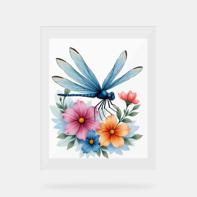 Belle Aquarelle Dragonfly Art Insect Lover Ea (Recto)