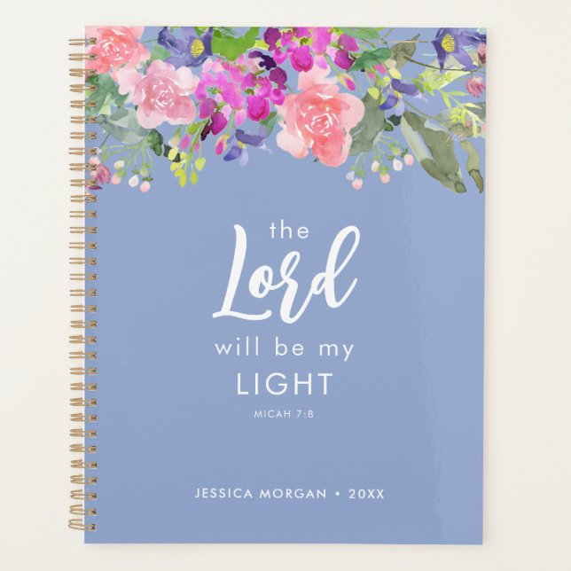 Belle aquarelle Floral Christian Planner (Devant)