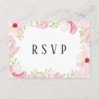 Belle aquarelle moderne Anémone Flower RSVP