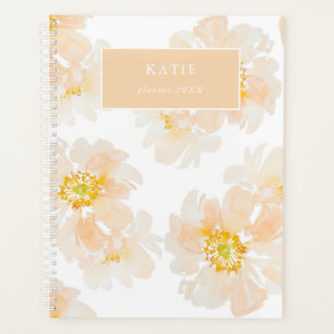 Belle aquarelle peony fleoms planner