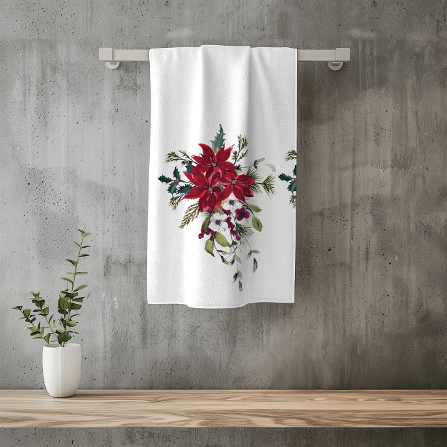 Belle Aquarelle Poinsettia Fleur Rouge (Créateur téléchargé)