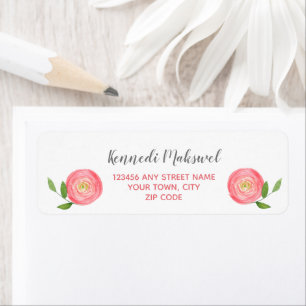 Belle aquarelle rose rose rose florale