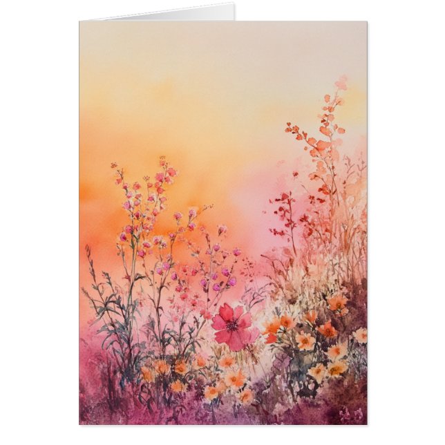 Belle aquarelle Toutes les occasions Cartes pour n (Devant)