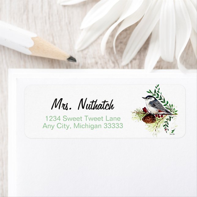 Belle Art Nuthatch (Beautiful Nuthatch Art Label from Jenn's Emporium. )