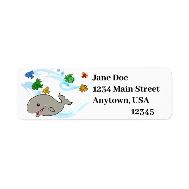 Belle baleine à dessin souriante (Devant)