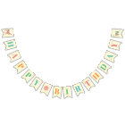 Belle bannière de joyeux anniversaire de lamas