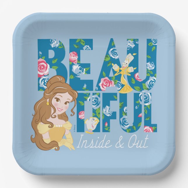 Belle | Beautfiul Inside & Out Paper Plate (Front)