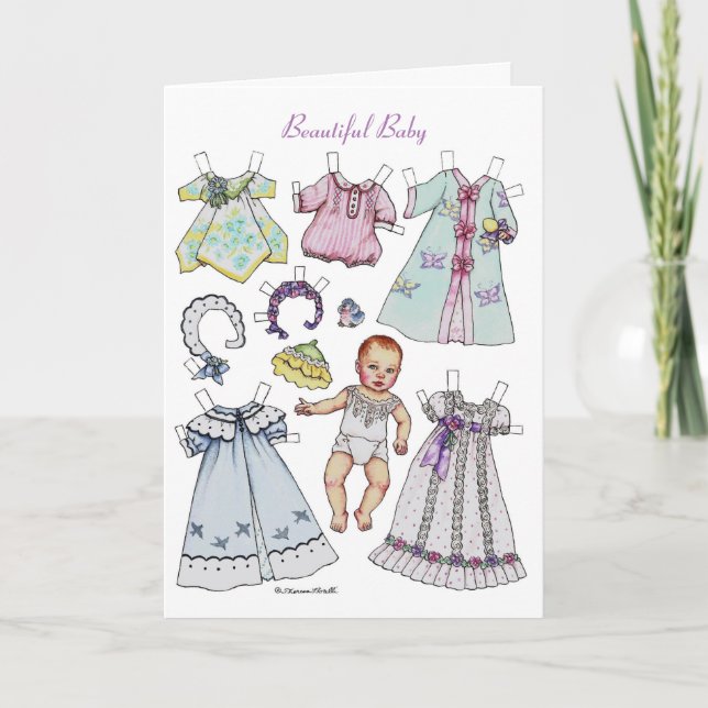 Belle Bébé Carte de voeux Papier d'anniversaire (Devant)
