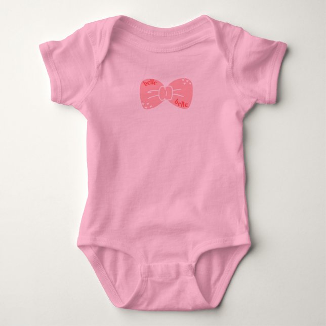 belle belle bow baby bodysuit (Front)
