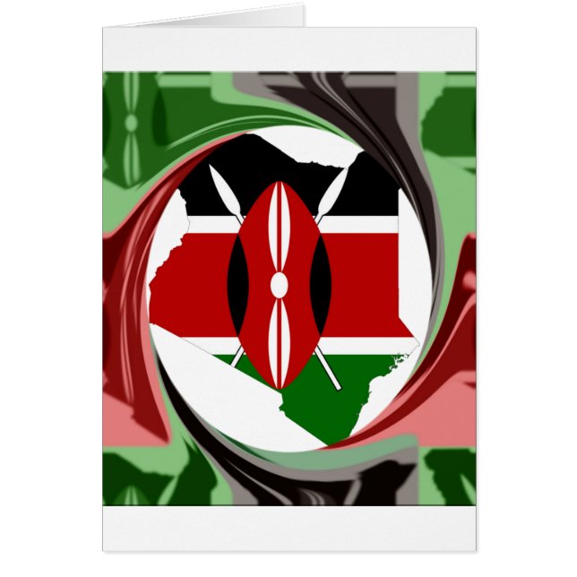 Belle belle carte Kenyan Whirlwind Design (Devant)