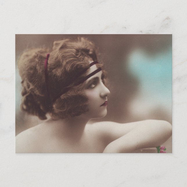 Belle Belle Epoque Femme Carte Postale Vintage (Devant)