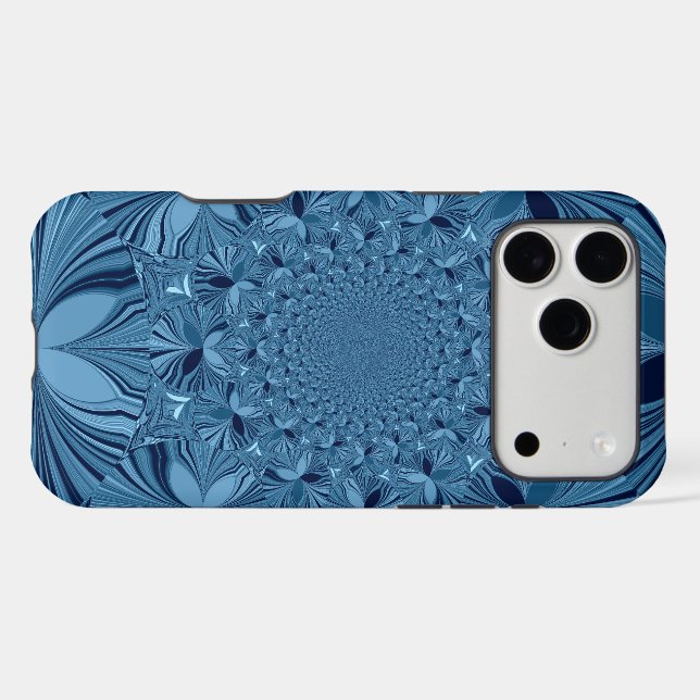 Belle Belle Iridescente Blue Kaleidoscope Art (Verso (Horizontal))