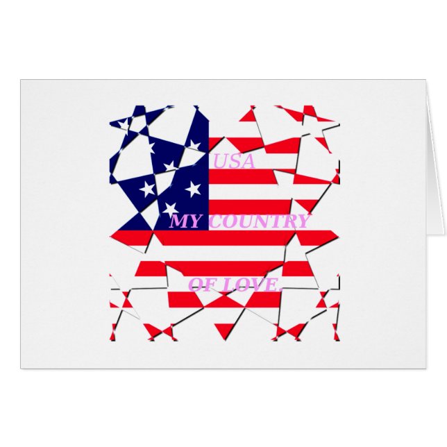 Belle belle USA Drapeau Motif design (Devant horizontal)