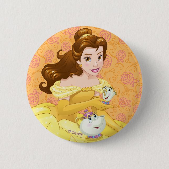 Belle | Besties Chill Together 2 Inch Round Button (Front)