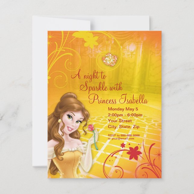 Belle Birthday Invitation (Front)