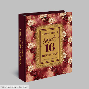 Belle Brousse Bourgogne Or Sweet 16 Classeur annea