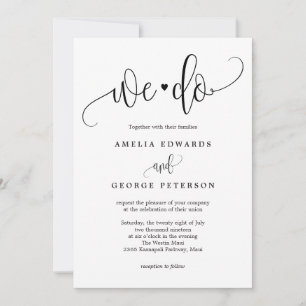 Belle calligraphie ÉDITABLE COULEUR Invitation LCC