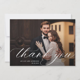 belle calligraphie mariage merci carte photo