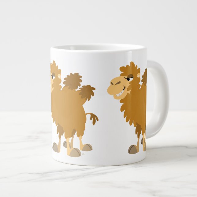 Belle caricature Camel à deux branches Jumbo Mug (Devant droit)