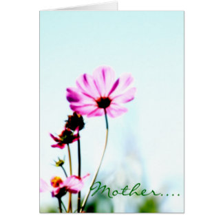 Belle carte à fleurs pour maman