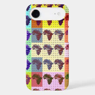 Belle carte africaine À damiers Pap art ethnique