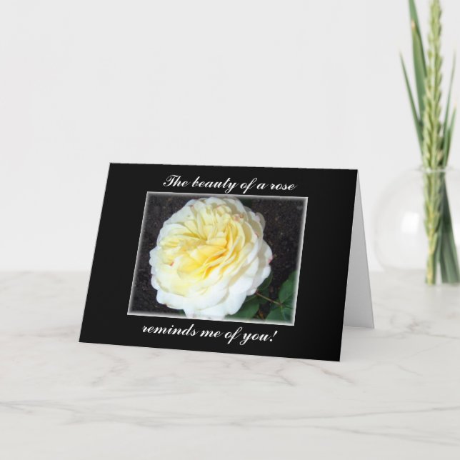 Belle carte Amour Rose/Anniversaire (Devant)