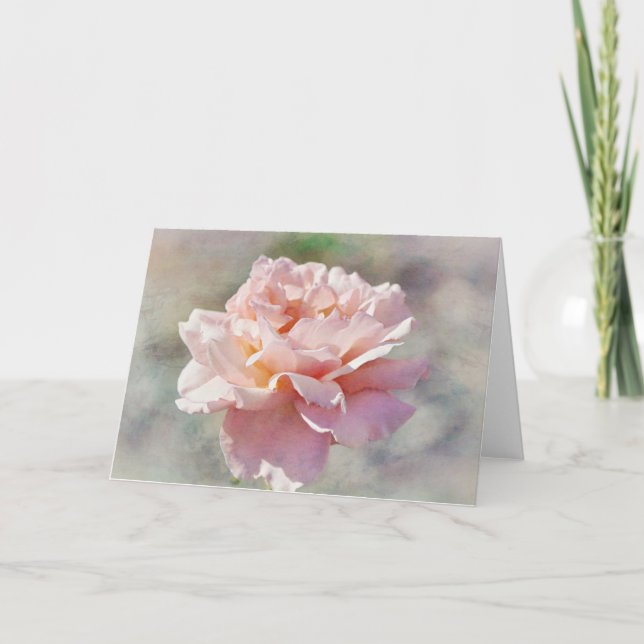 Belle carte Bébé Rose Rose Art Art (Devant)