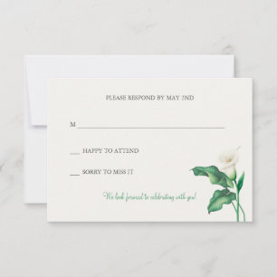 Belle carte Calla Lily RSVP