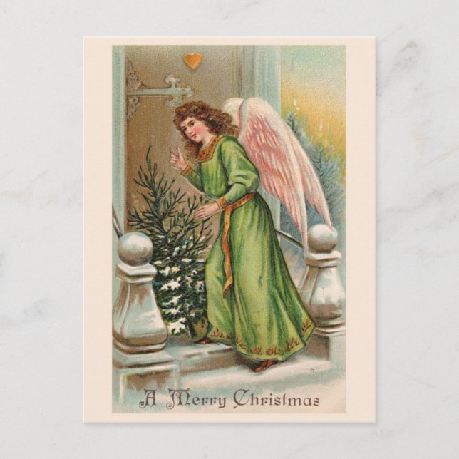 Belle carte classique de Noël Vintage (Devant)