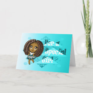 Belle Carte d'Anniversaire Africaine Américaine