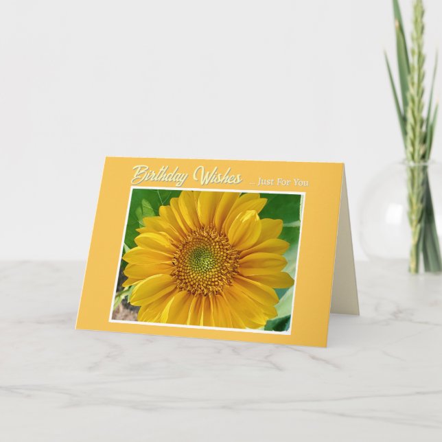 Belle carte d'anniversaire aux fleurs (Devant)