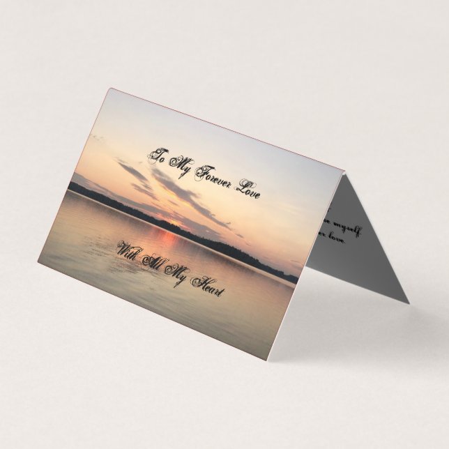 Belle carte d'anniversaire - Coucher de soleil sur (Front)