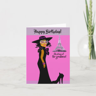 Belle carte d'anniversaire Cousin afro-américaine