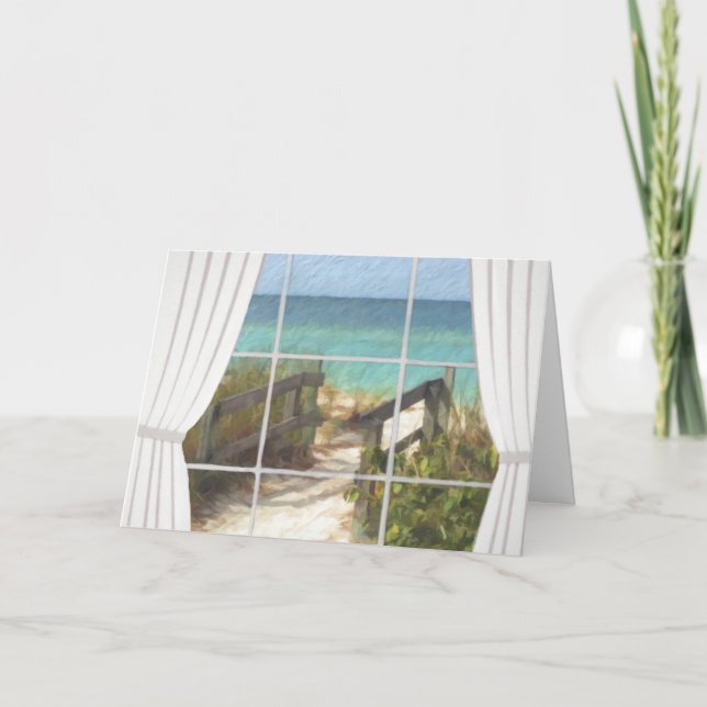 Belle carte d'anniversaire de la plage (Devant)