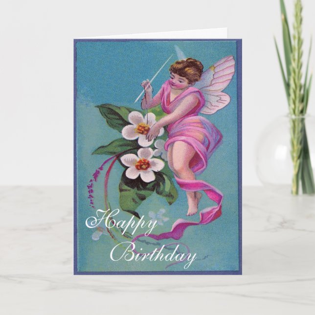 Belle carte d'anniversaire Fairy (Devant)