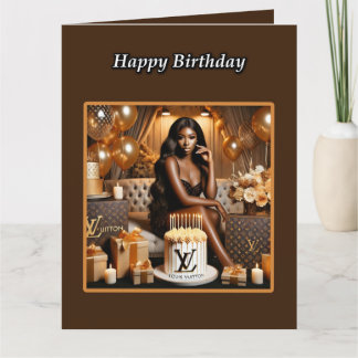 Belle carte d'anniversaire Luis Vuitton de la femm