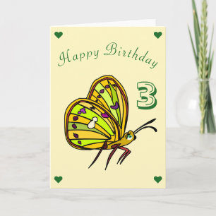 Belle carte d'anniversaire papillon - personnalisa