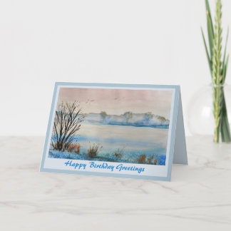 Belle carte d'anniversaire Pittoresque pour hommes