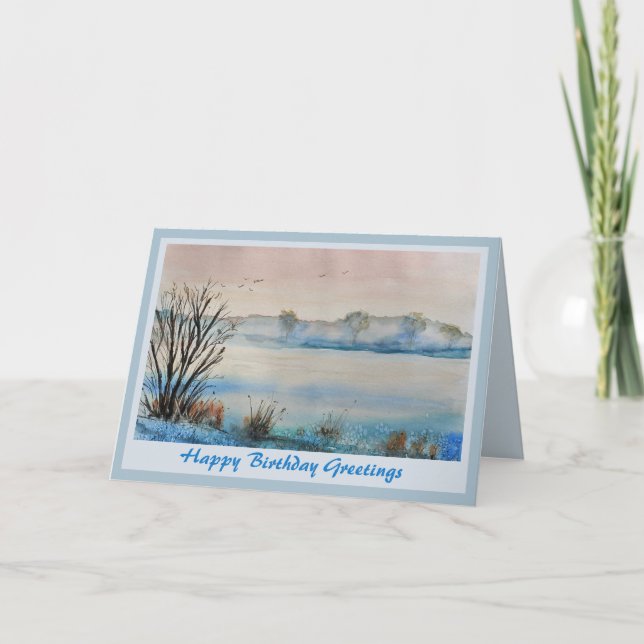 Belle carte d'anniversaire Pittoresque pour hommes (Devant)