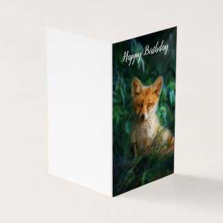 Belle carte d'anniversaire Renard