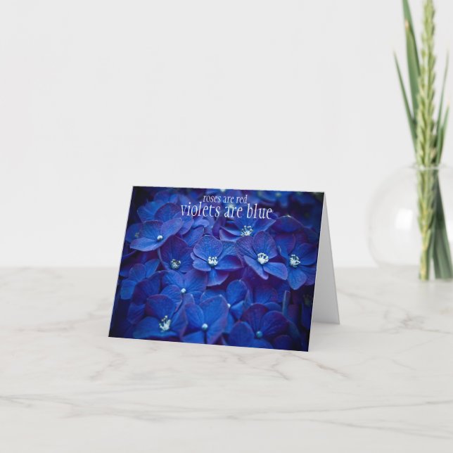 Belle carte d'anniversaire "Violets sont Bleus" (Devant)