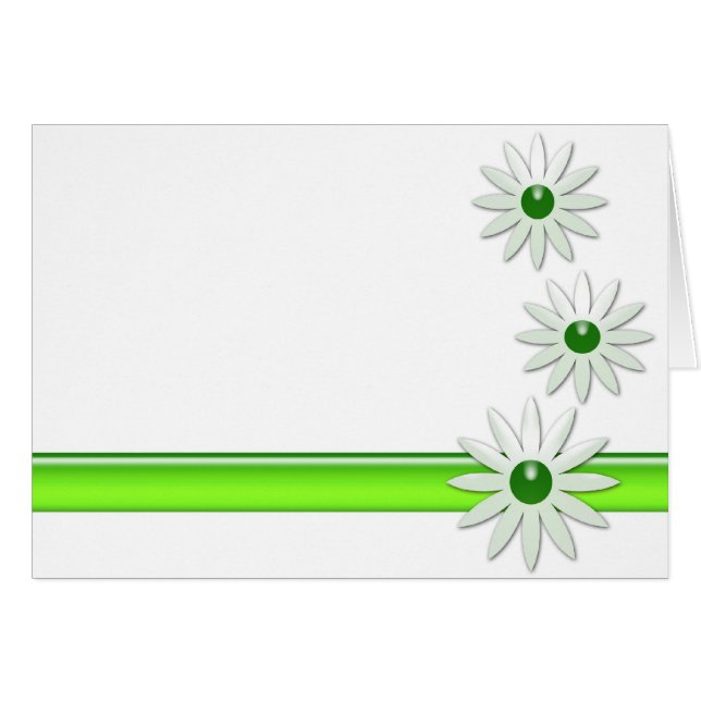 Belle carte de marguerite (Devant horizontal)