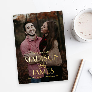 Belle carte de mise en vente "Save the Date" pour