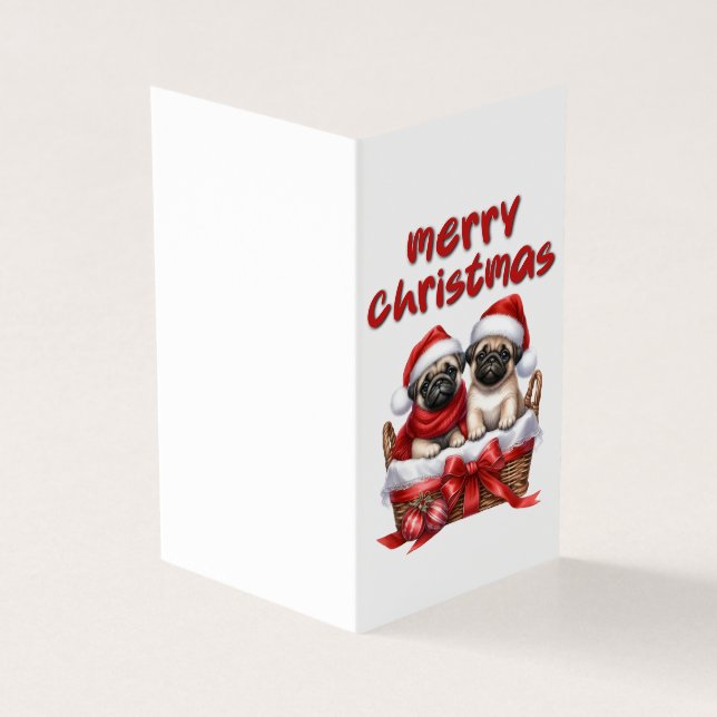 Belle carte de Noël de chien (Outside)
